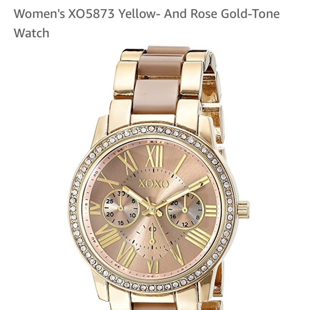 Women's XO5873 Yellow- And Rose Gold-Tone Watch